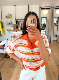 Haut crochet orange - Jules