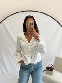 Blouse broderie blanc - Oscar