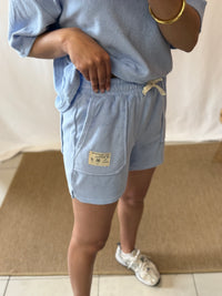 Short éponge bleu - Astrid