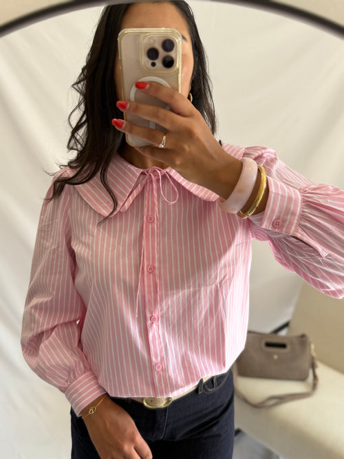 Blouse rayure rose - Rosie