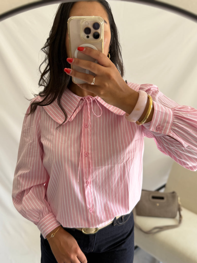 Blouse rayure rose - Rosie