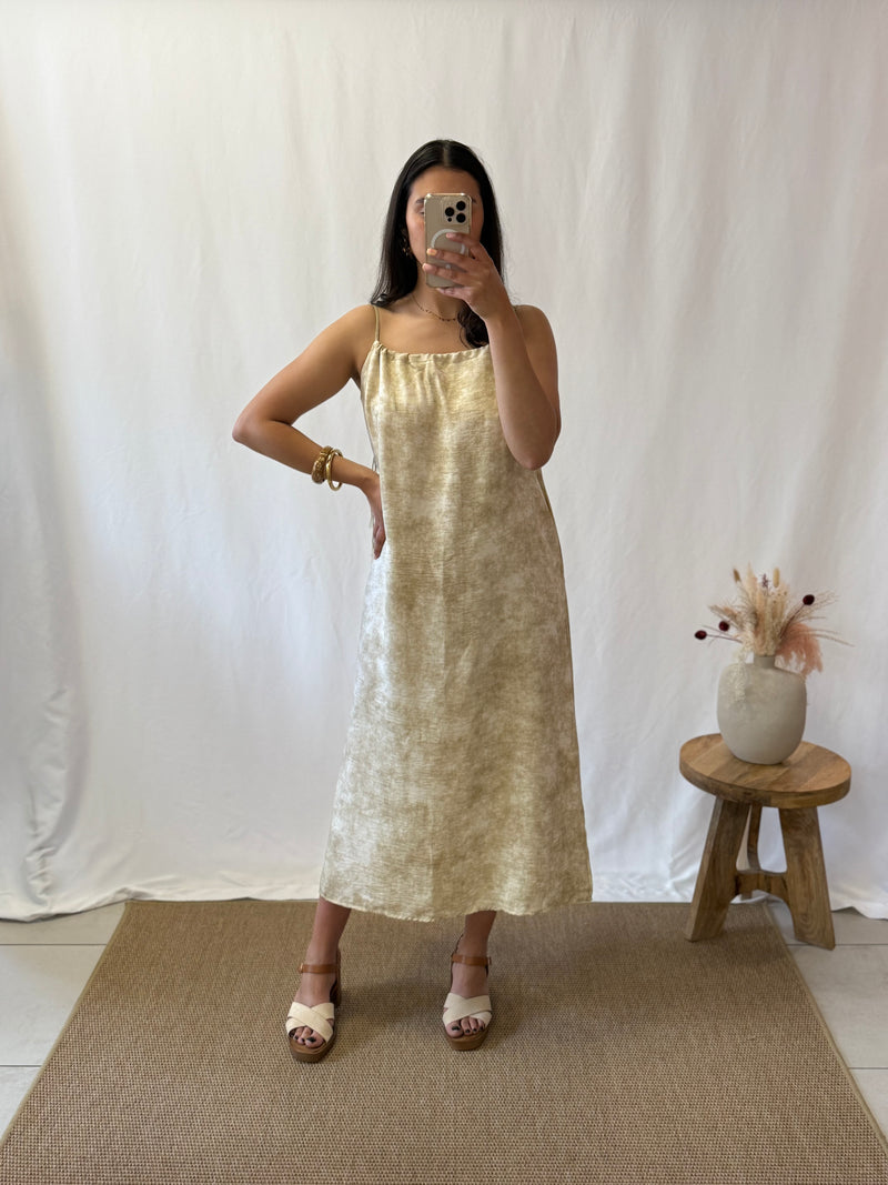 Robe longue beige- Lona