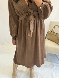 Robe longue marron - Mia
