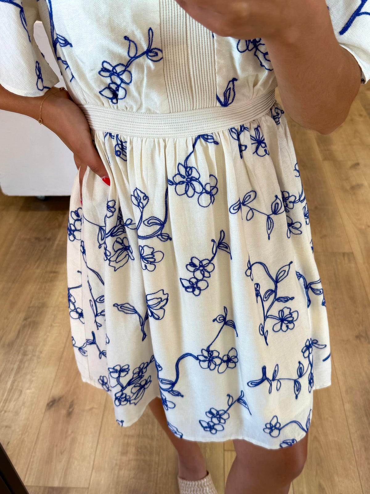 Robe motifs blanc - Ninon