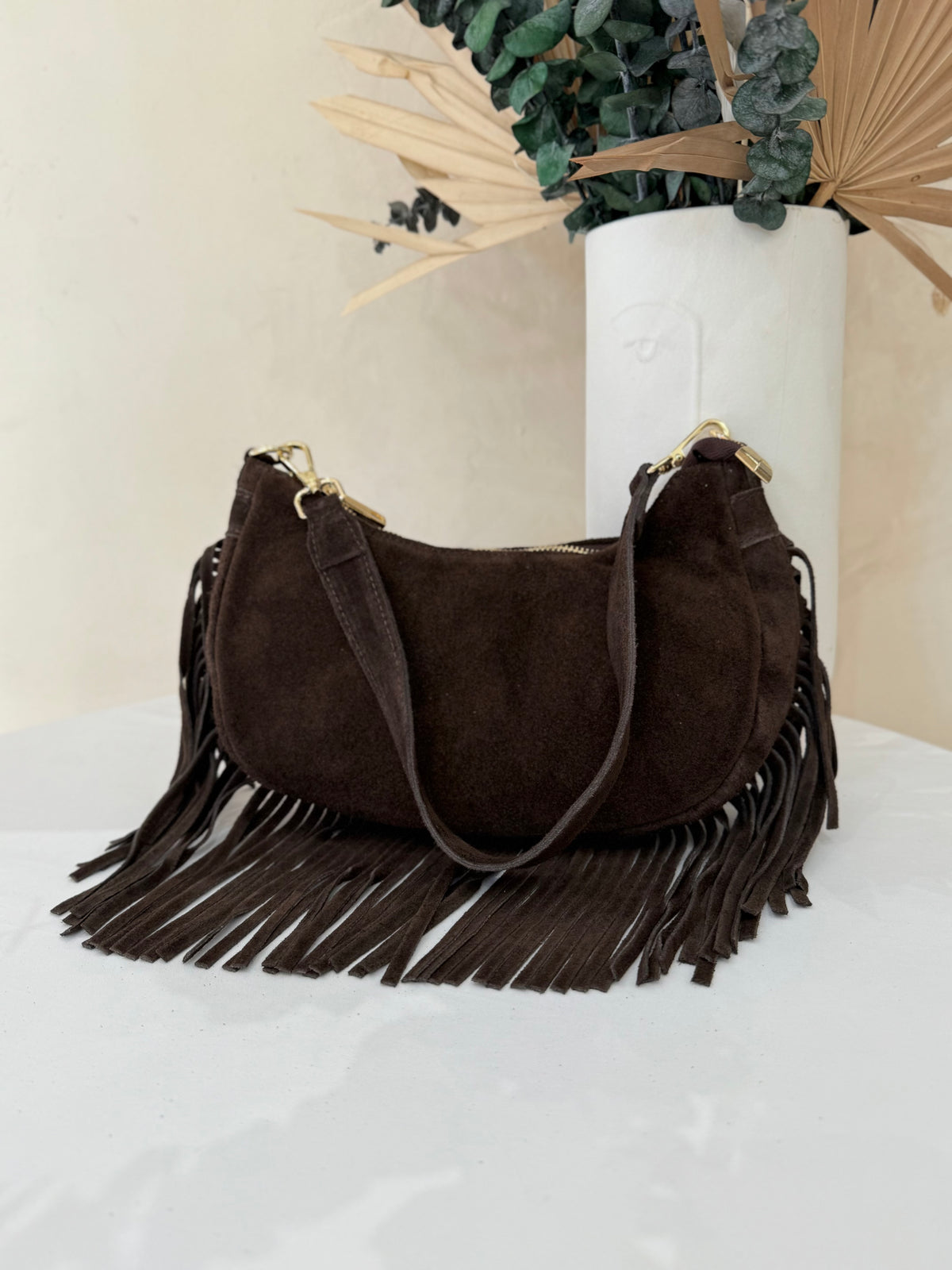 Sac en cuir chocolat - Lou