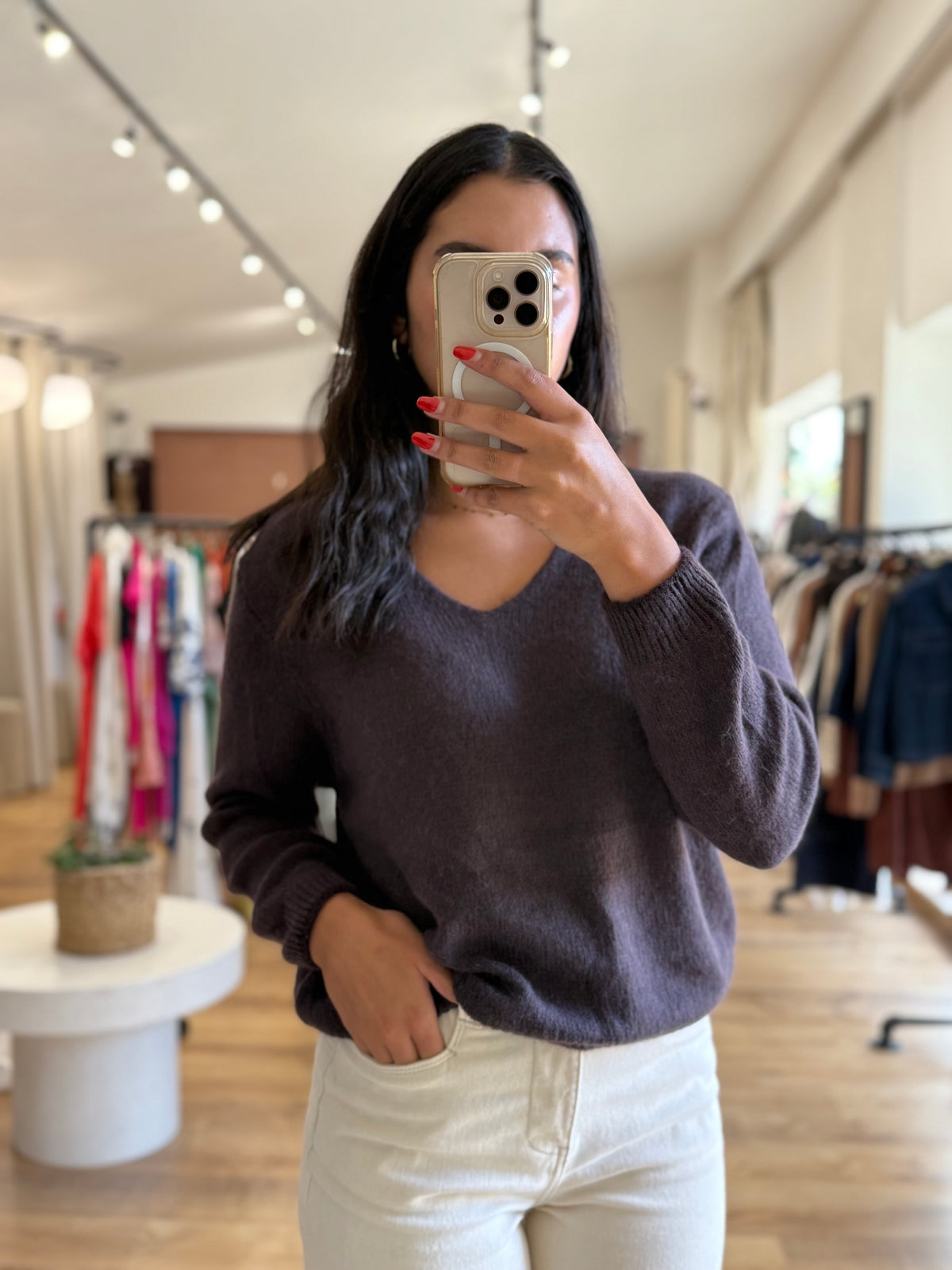 Pull marron - Nina