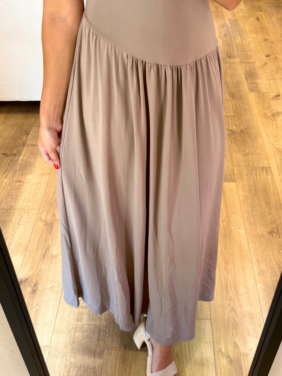 Robe longue taupe - camil