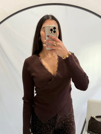 Haut choco dentelle - Oris