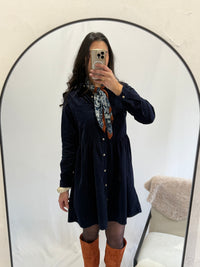 Robe velour marine - Alio