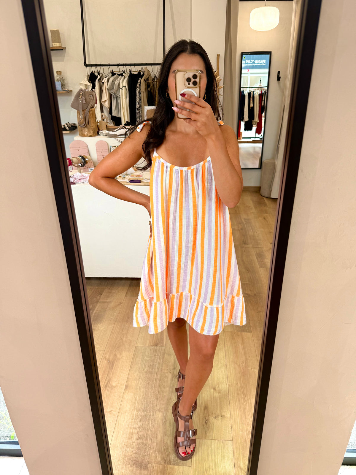 Robe gaze orange - Lila