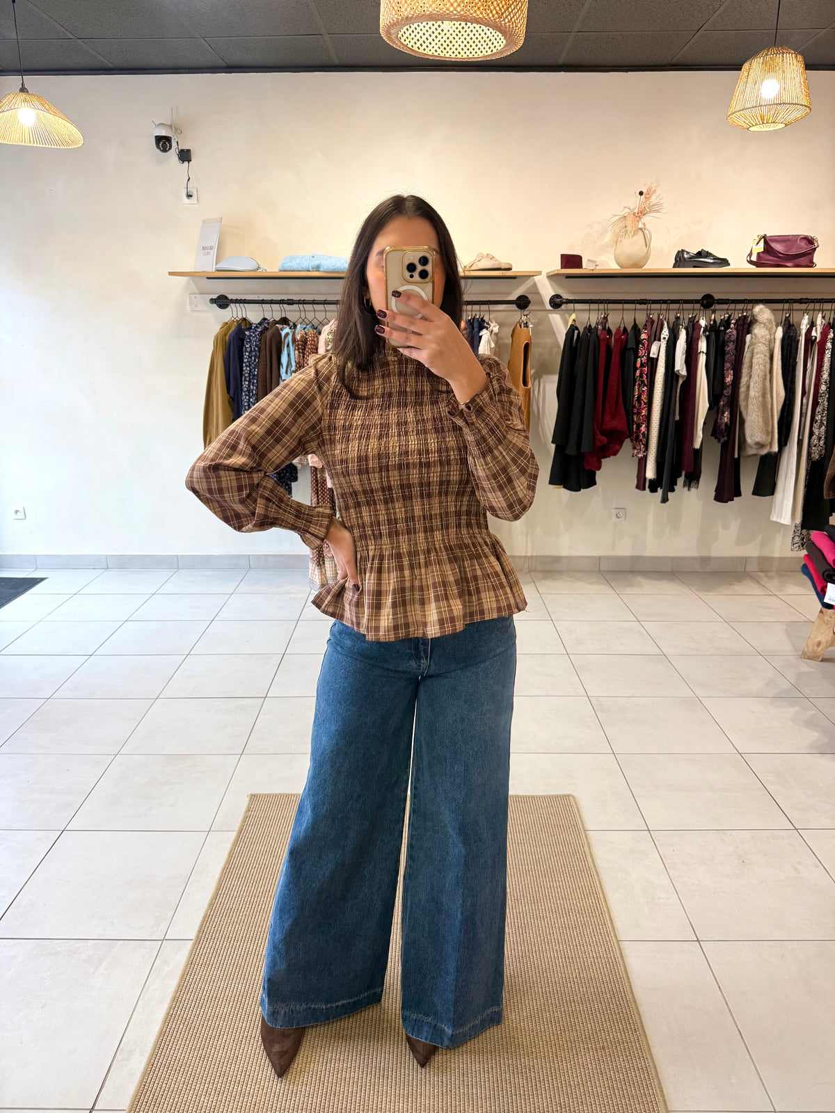 Blouse rayure marron - Camila