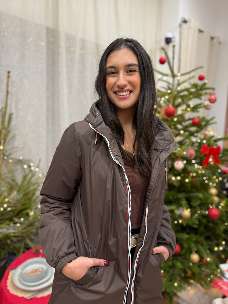 Parka fourrée chocolat - Leon