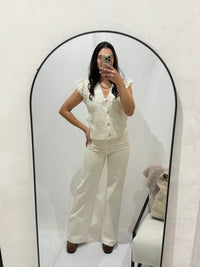 Gilet sans manche beige - Dentela