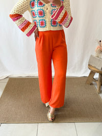 Pantalon fluide orange - Melina