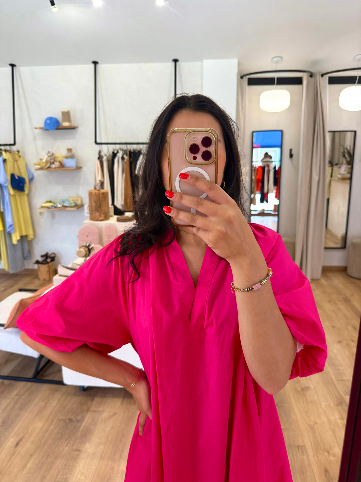 Robe courte fushia - Agatha