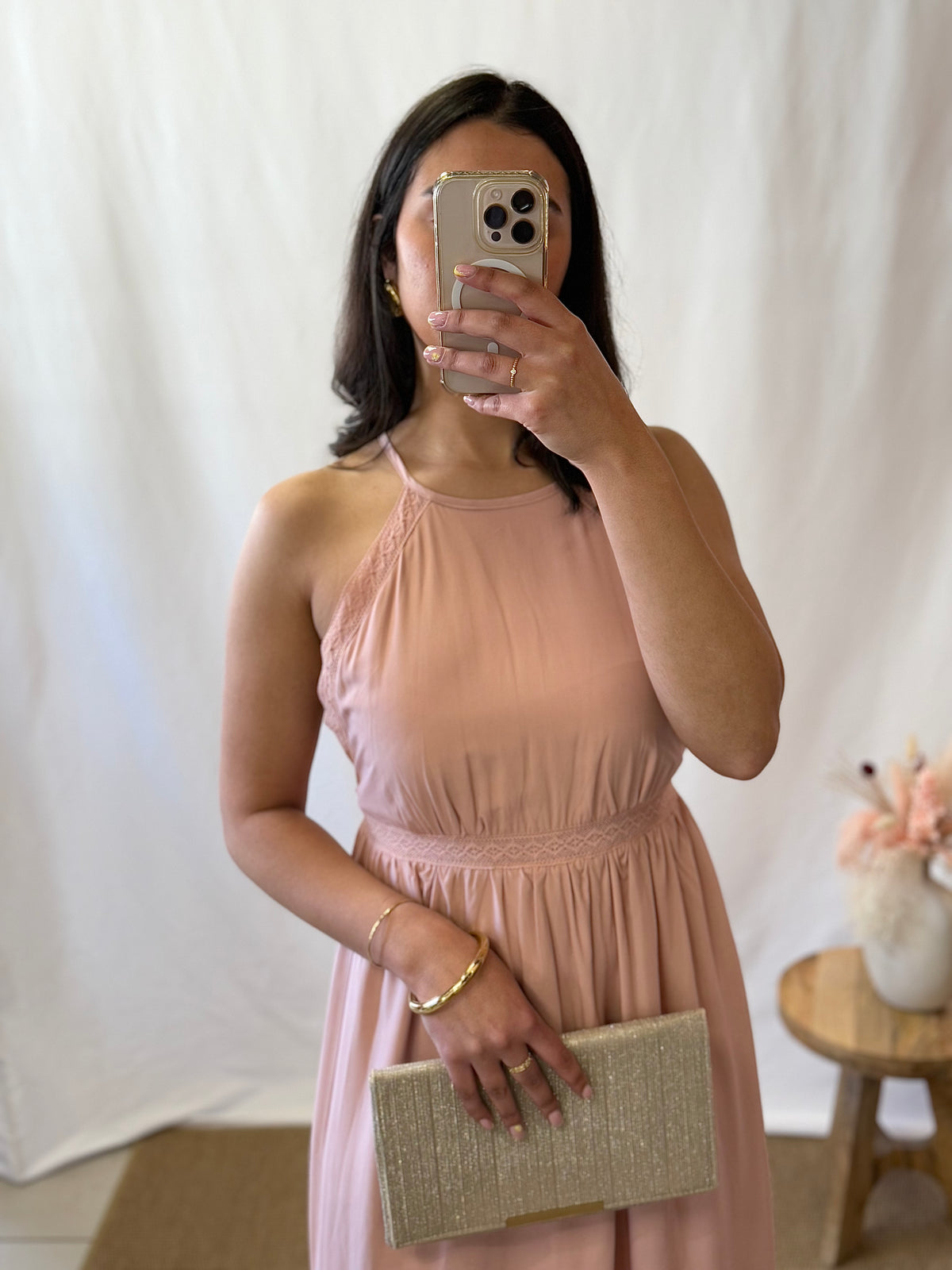 Robe longue rose - Inès