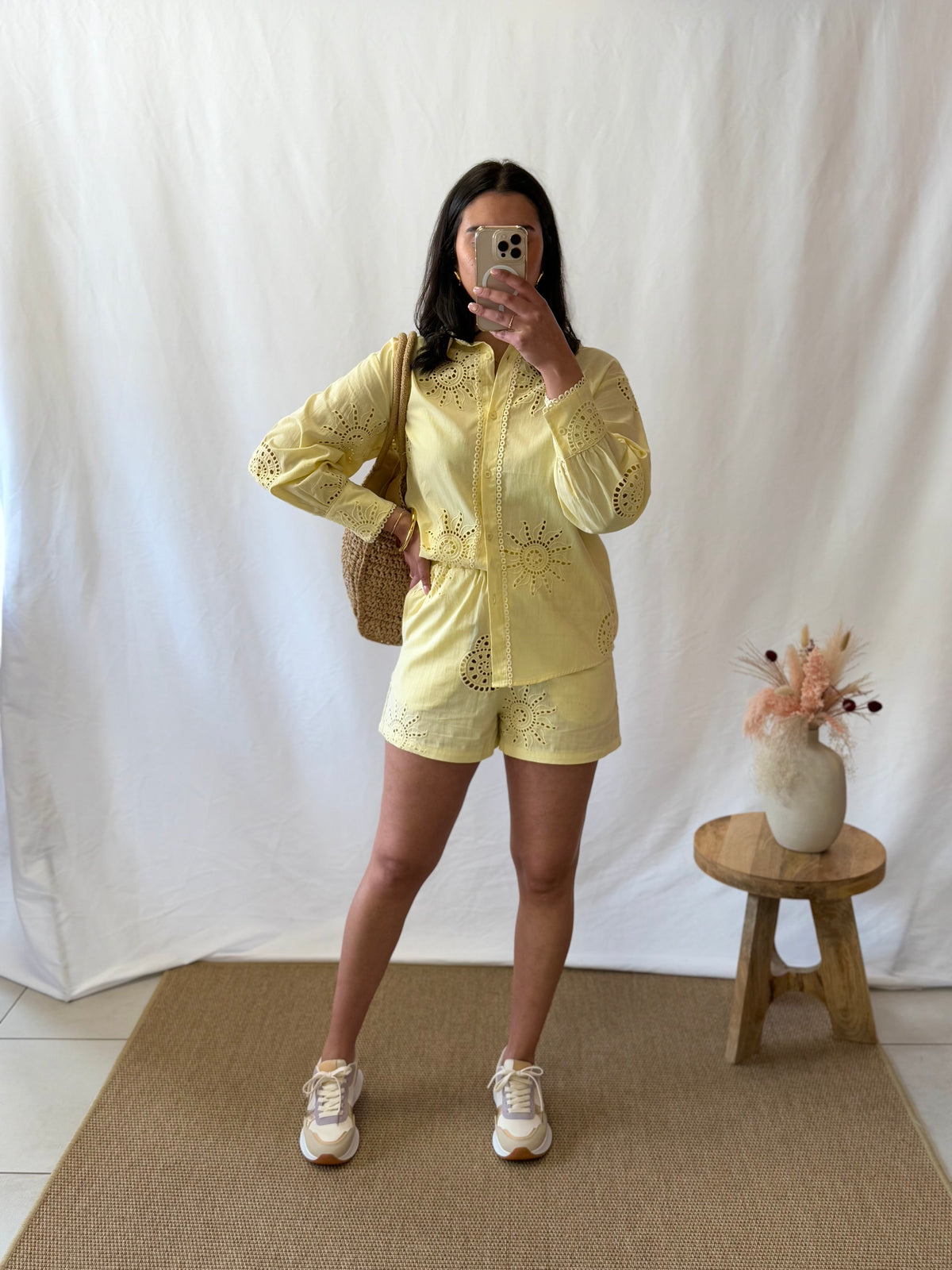 Short broderie jaune - Selia