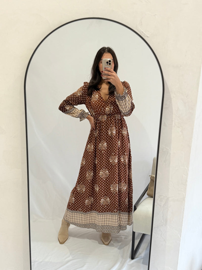 Robe longue café - Léa