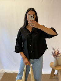 Chemise lin noir - Tom