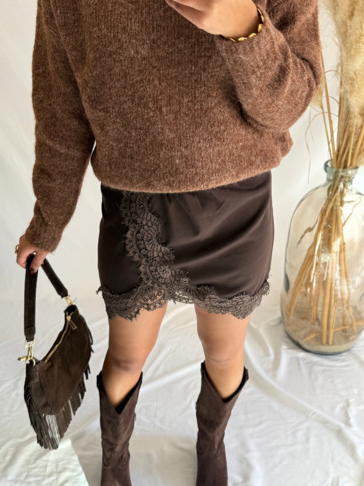 Jupe choco dentelle - Iruis