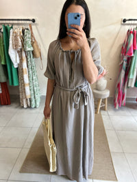 Robe Gaze de coton Taupe - Oris