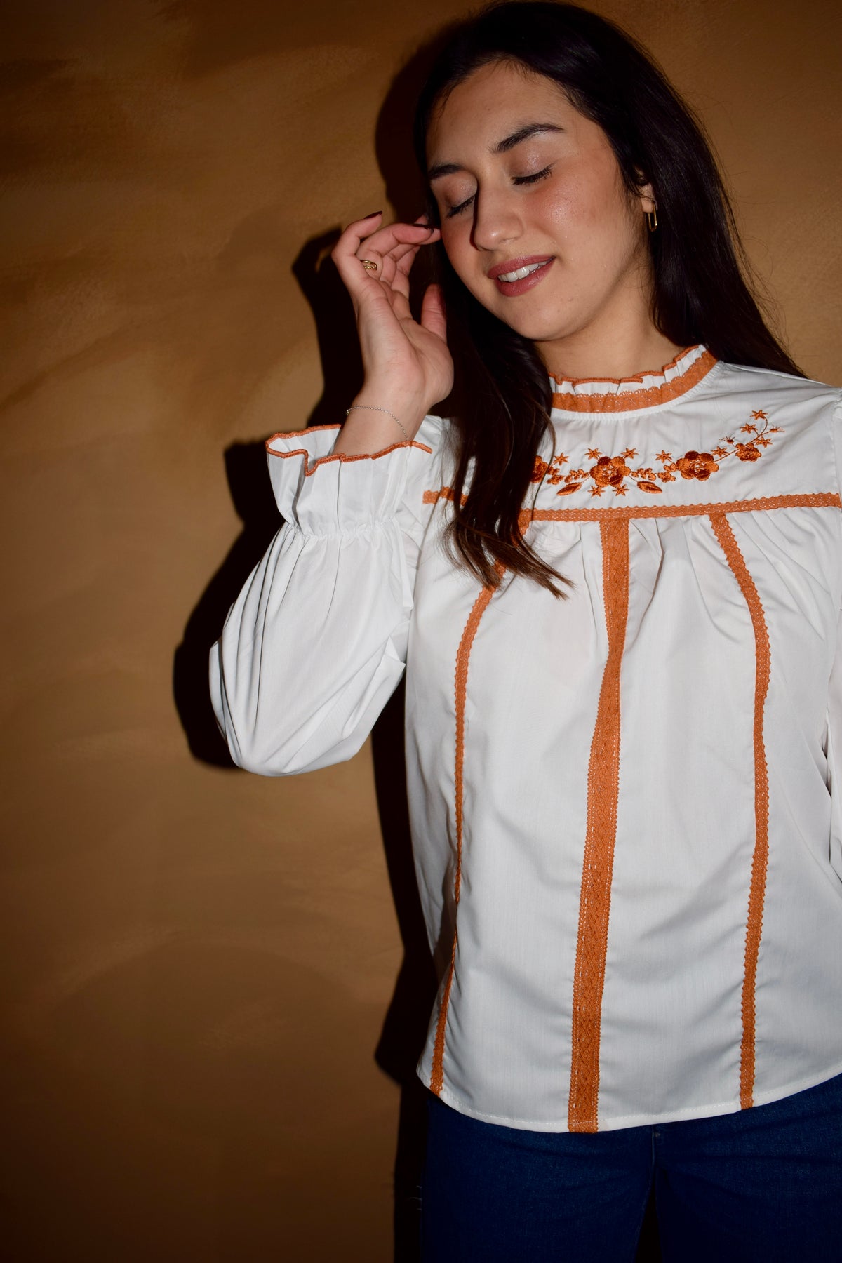 Blouse Broderie Motifs - Luna