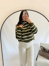 Pull col cheminé kaki - Adis