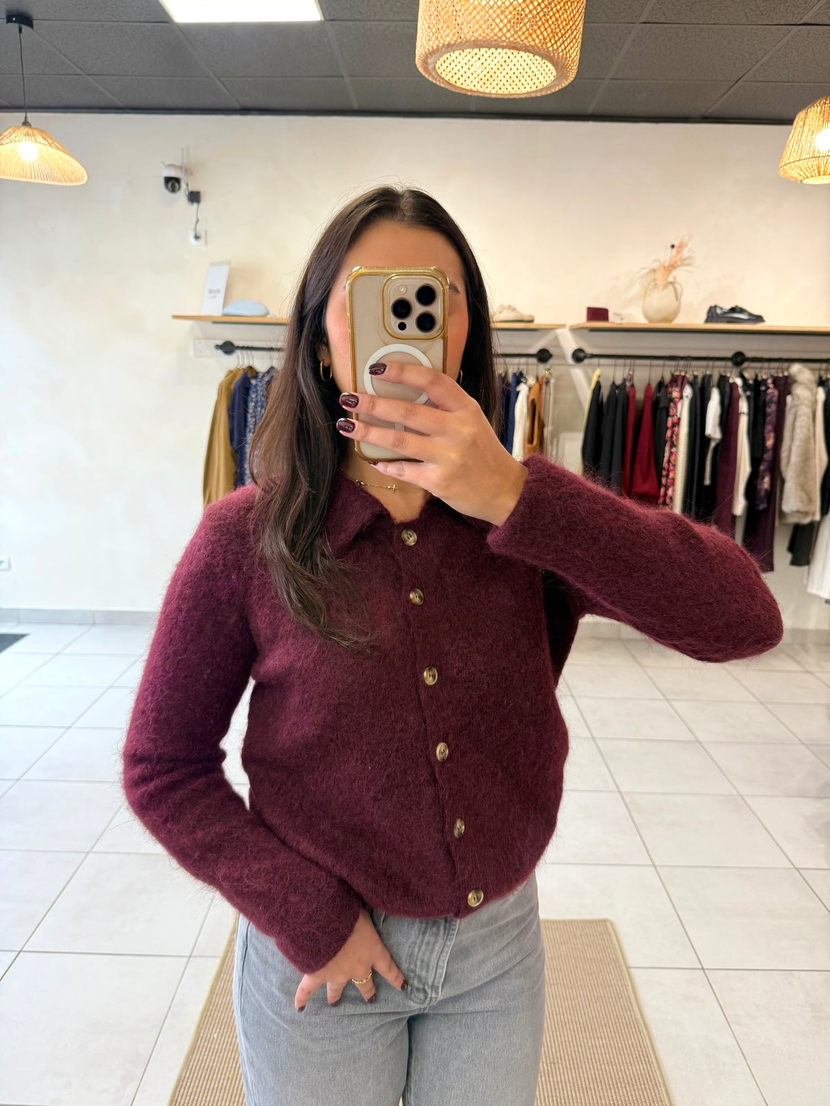 Gilet bordeaux - Manon