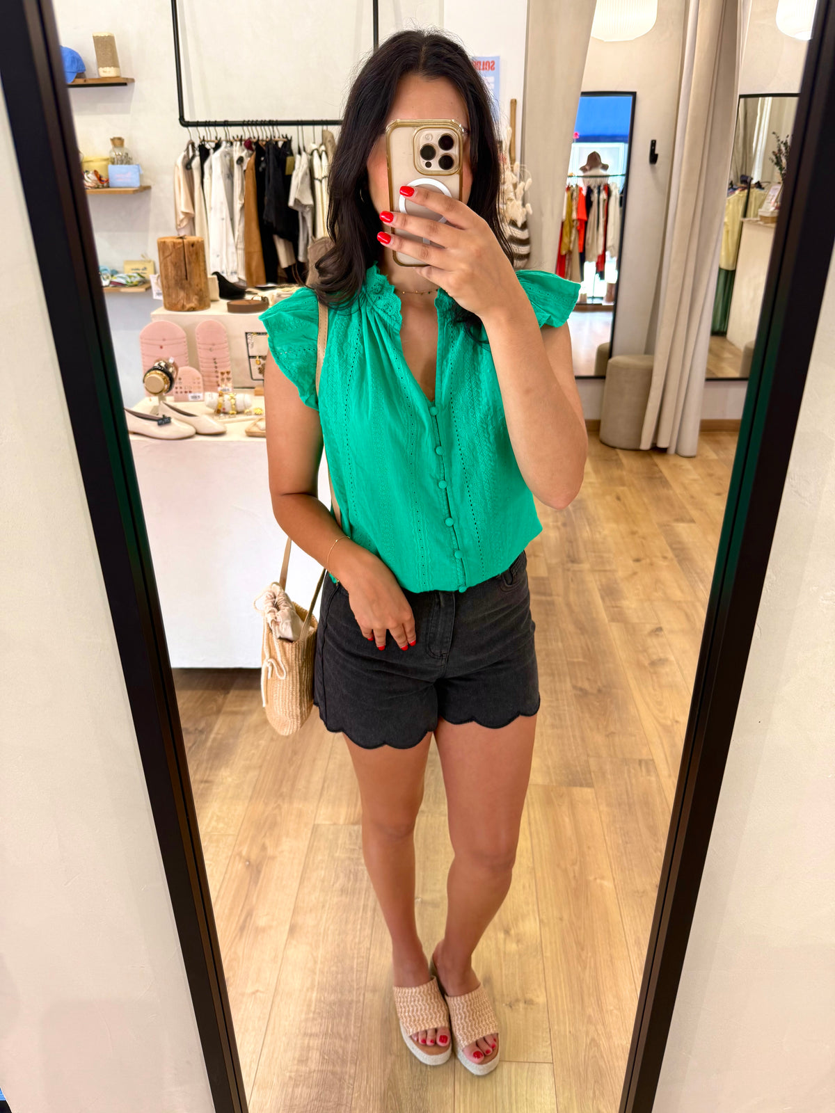 Haut broderie vert - Eliot