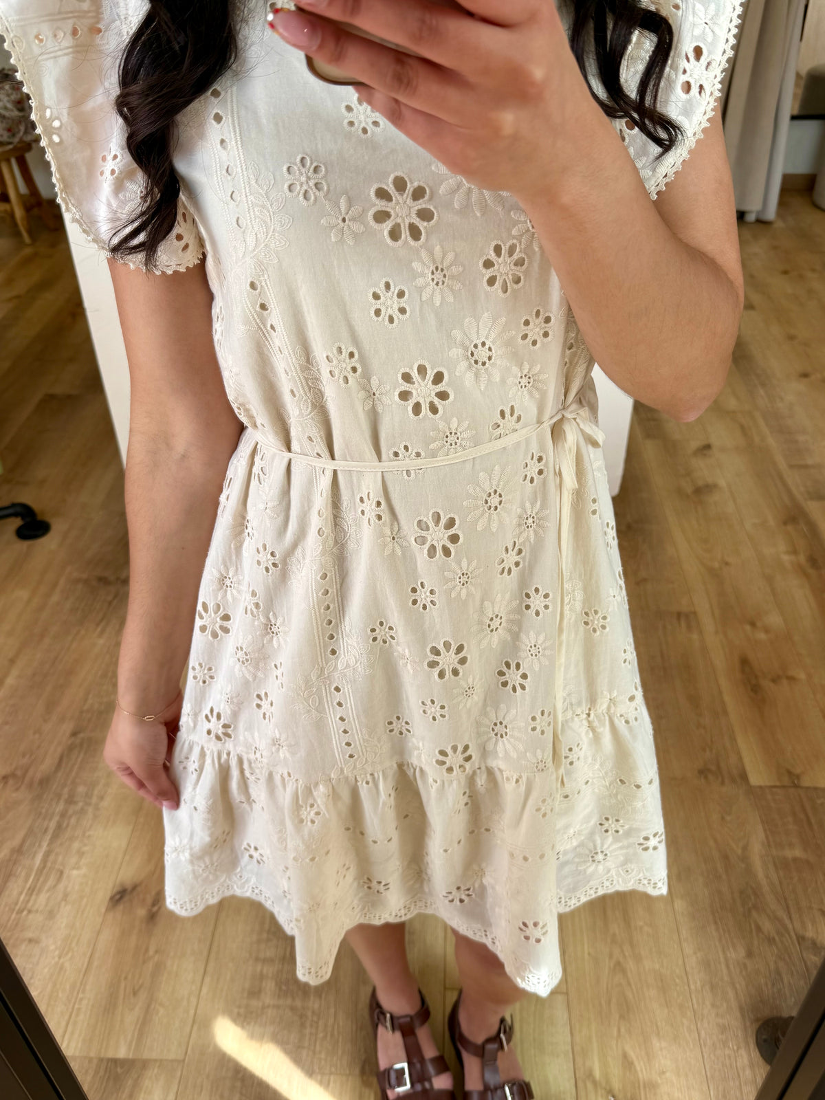 Robe blanc broderie - Léo