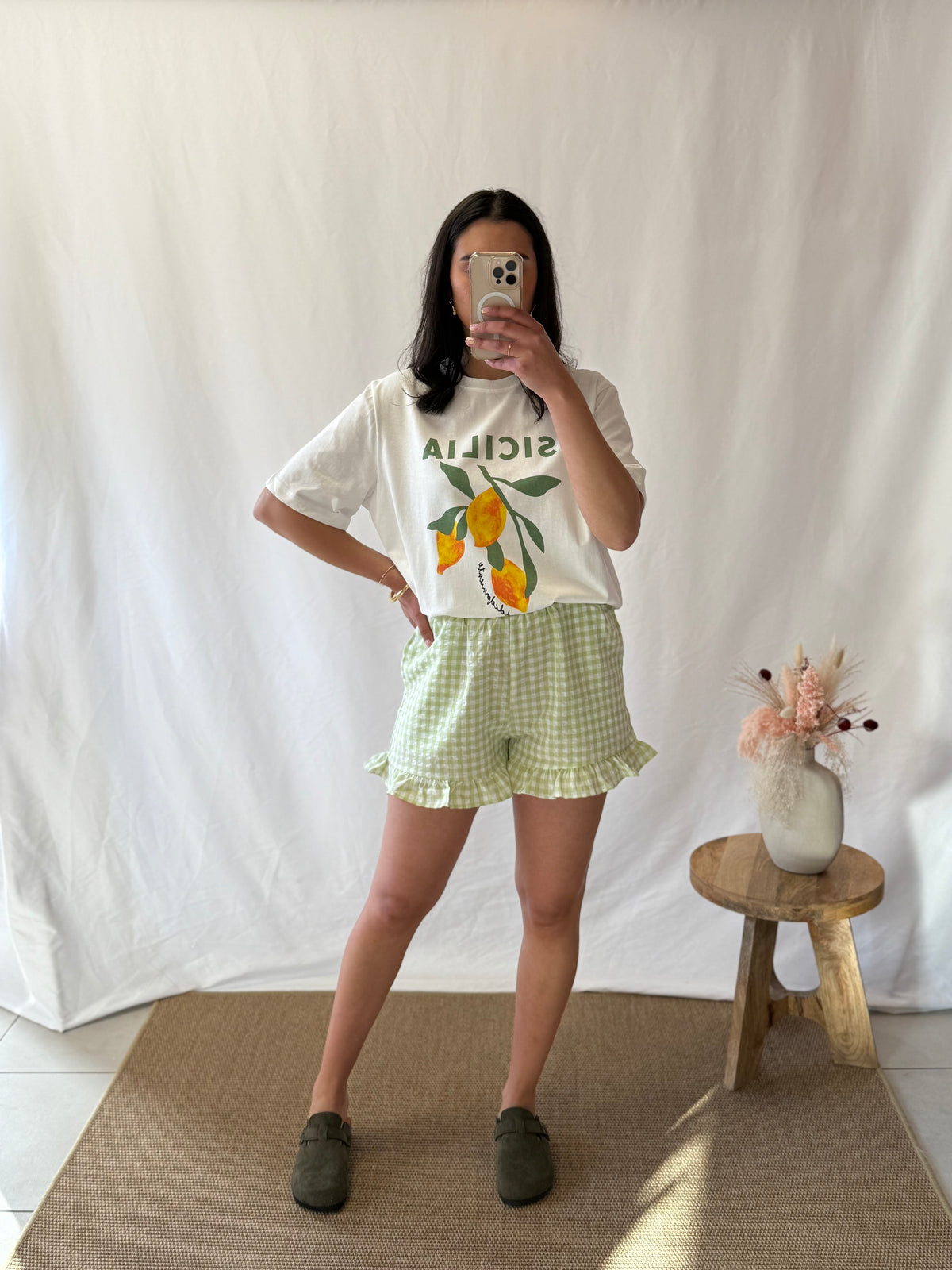 Short vichy vert - Riam