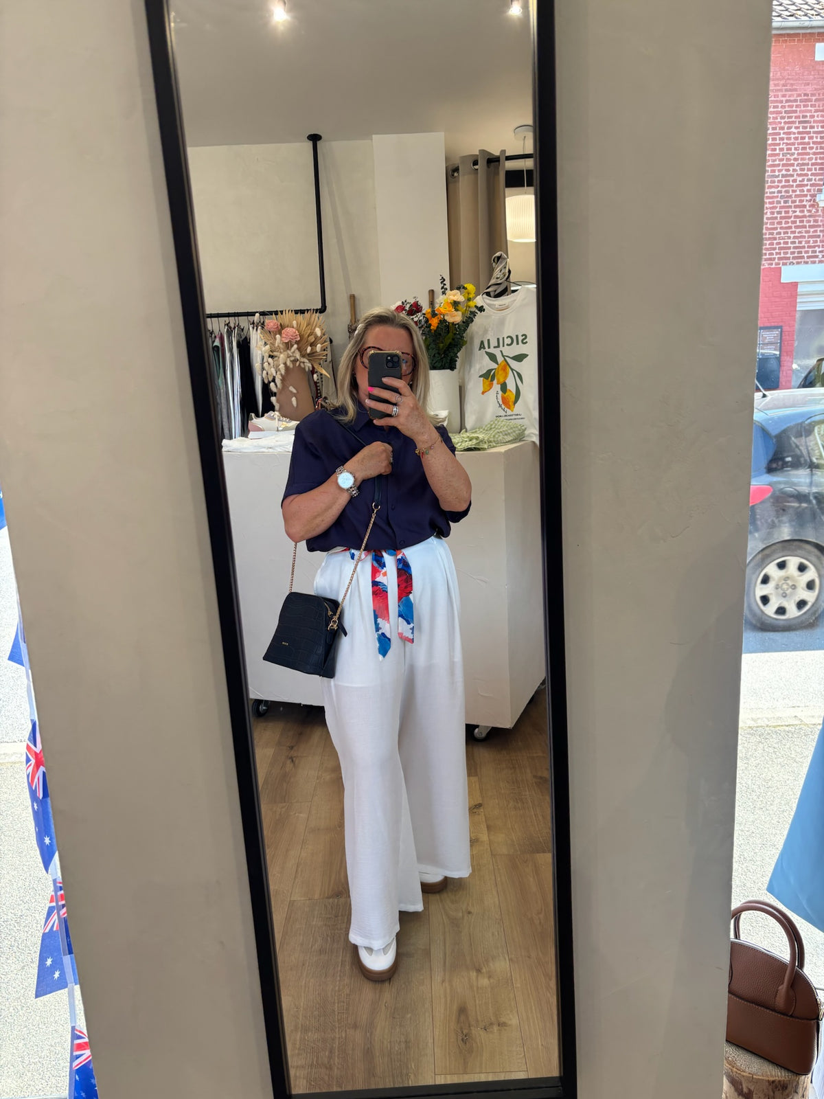 Pantalon fluide blanc  - Alix
