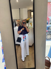 Pantalon fluide blanc  - Alix