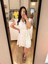 Robe blanc broderie - Léo