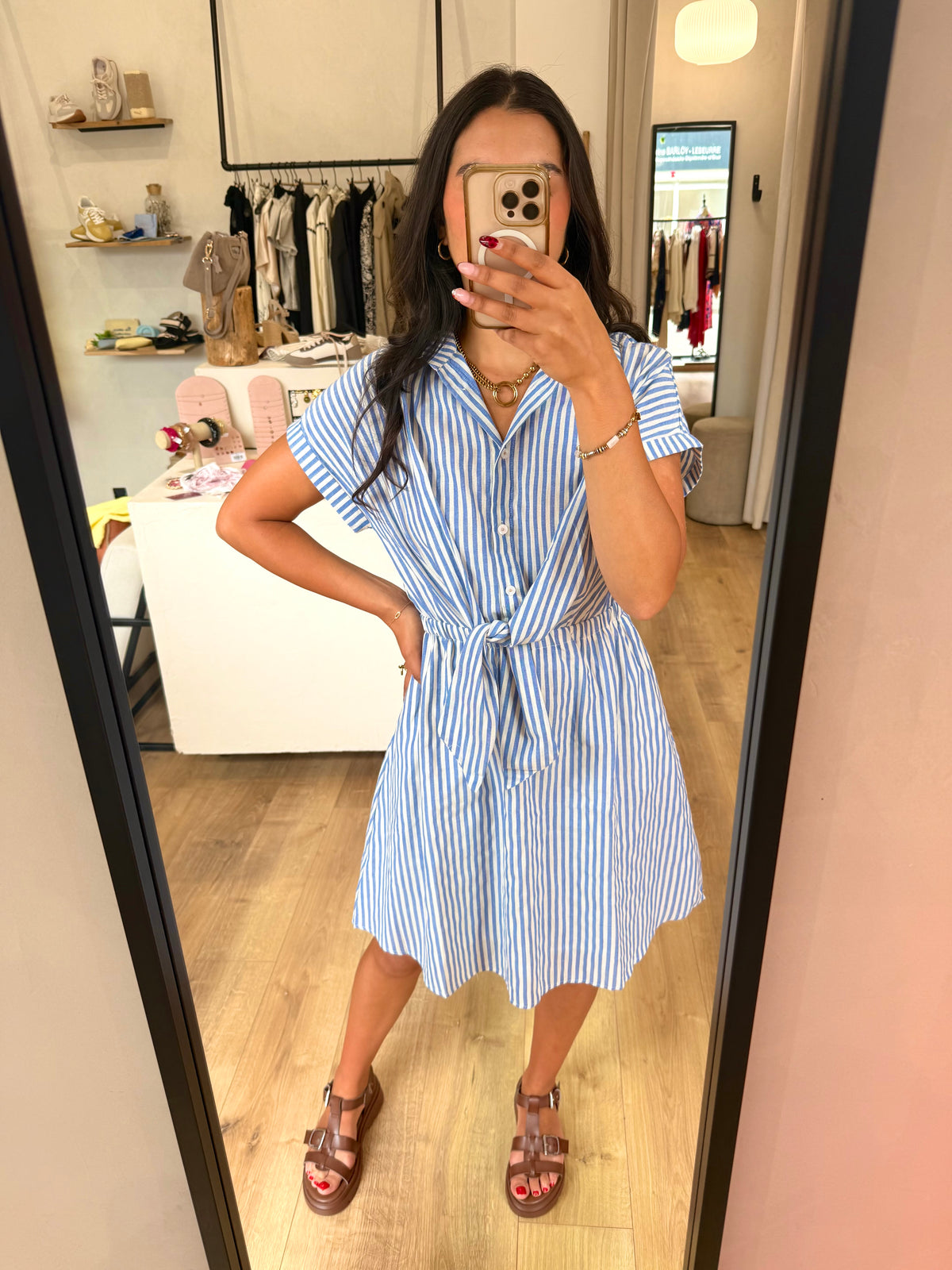 Robe Rayure Bleu - Alice