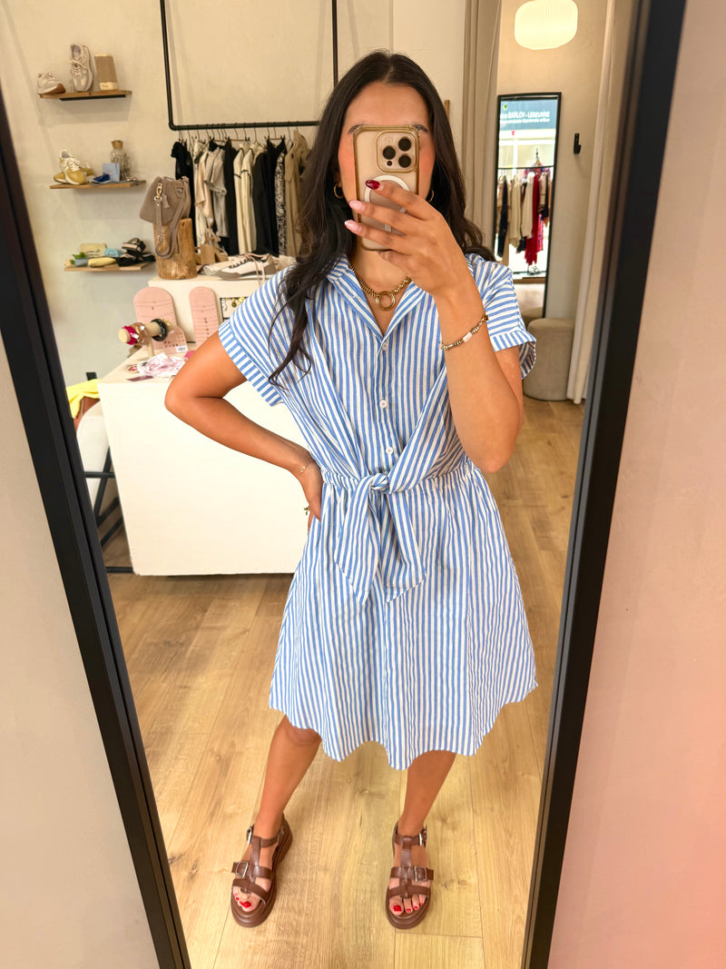 Robe Rayure Bleu - Alice