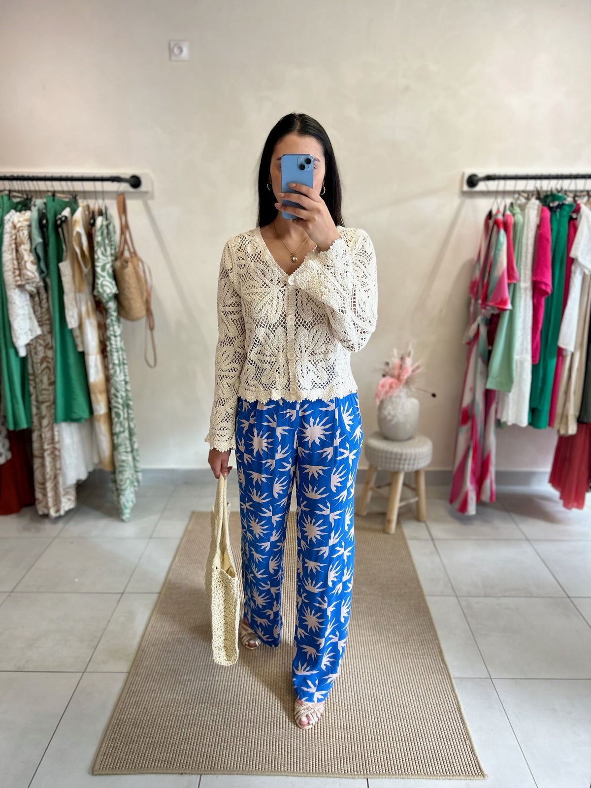 Pantalon motifs Bleu - Celestin