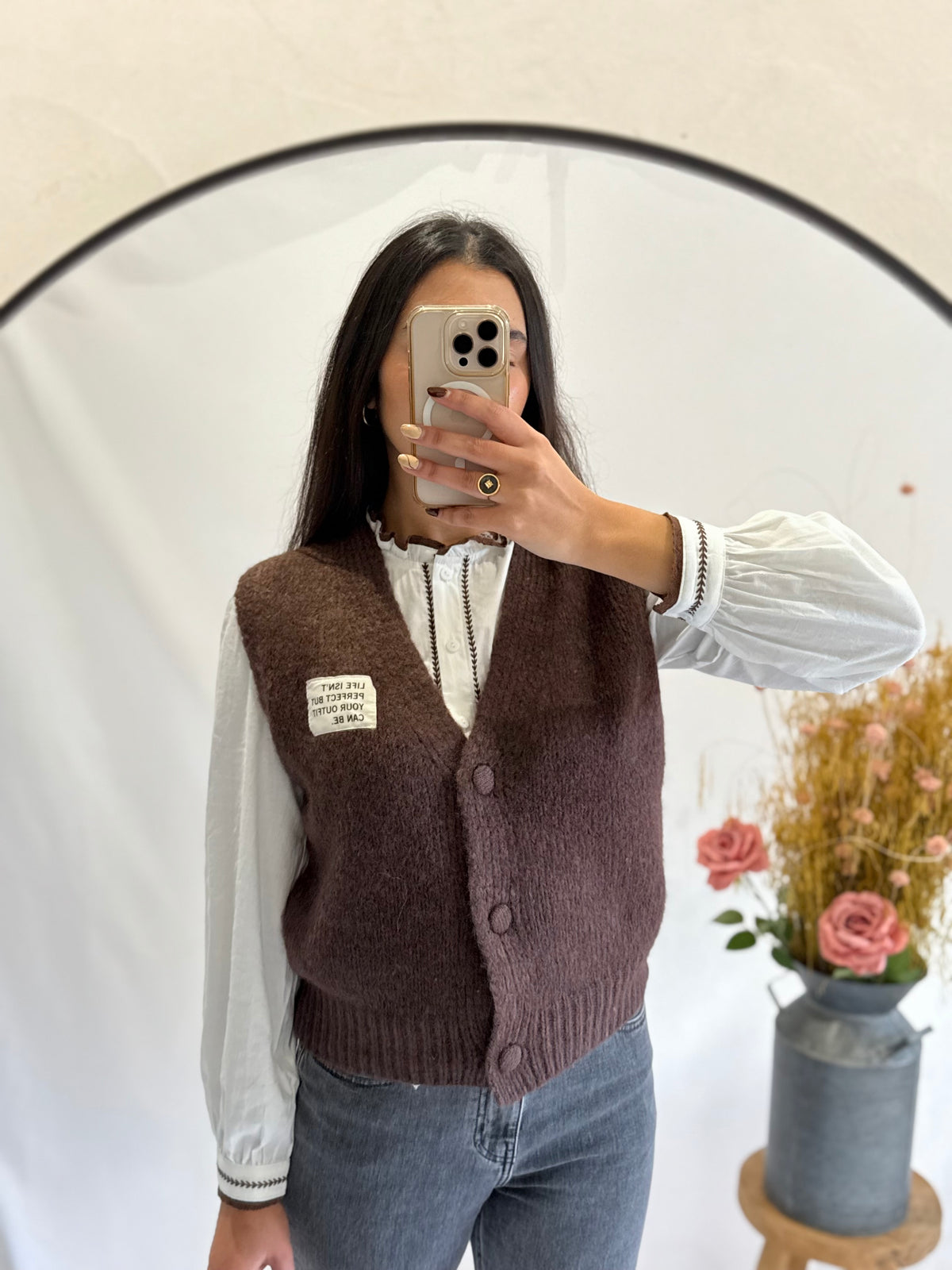 Gilet sans manches choco - Océane