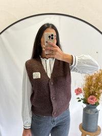 Gilet sans manches choco - Océane