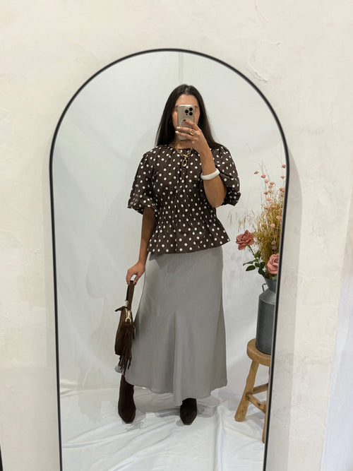 Jupe fluide champagne - Iris