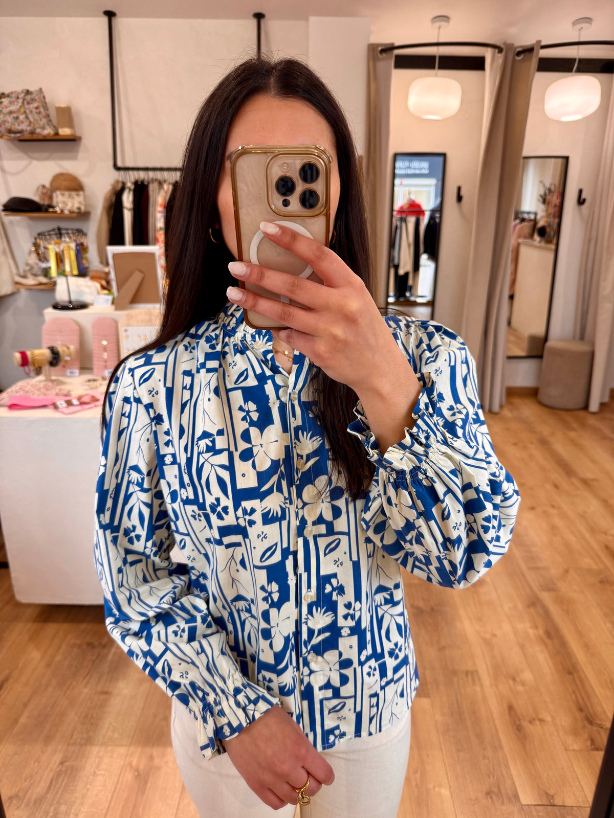 Blouse bleu - Inès