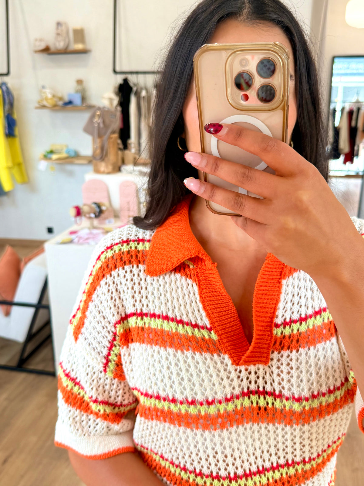 Haut crochet orange - Jules