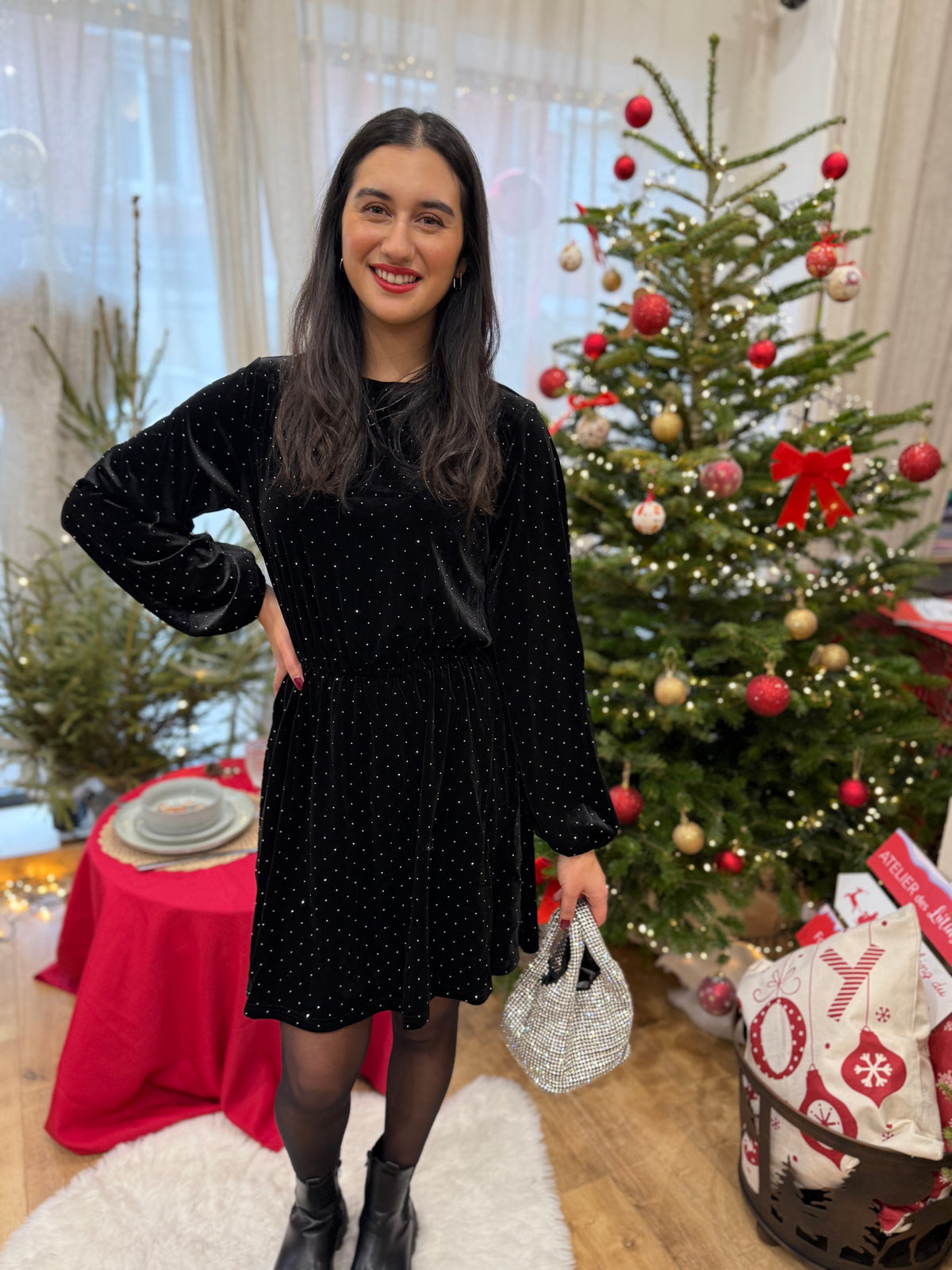 Robe noir brillant - Ashler