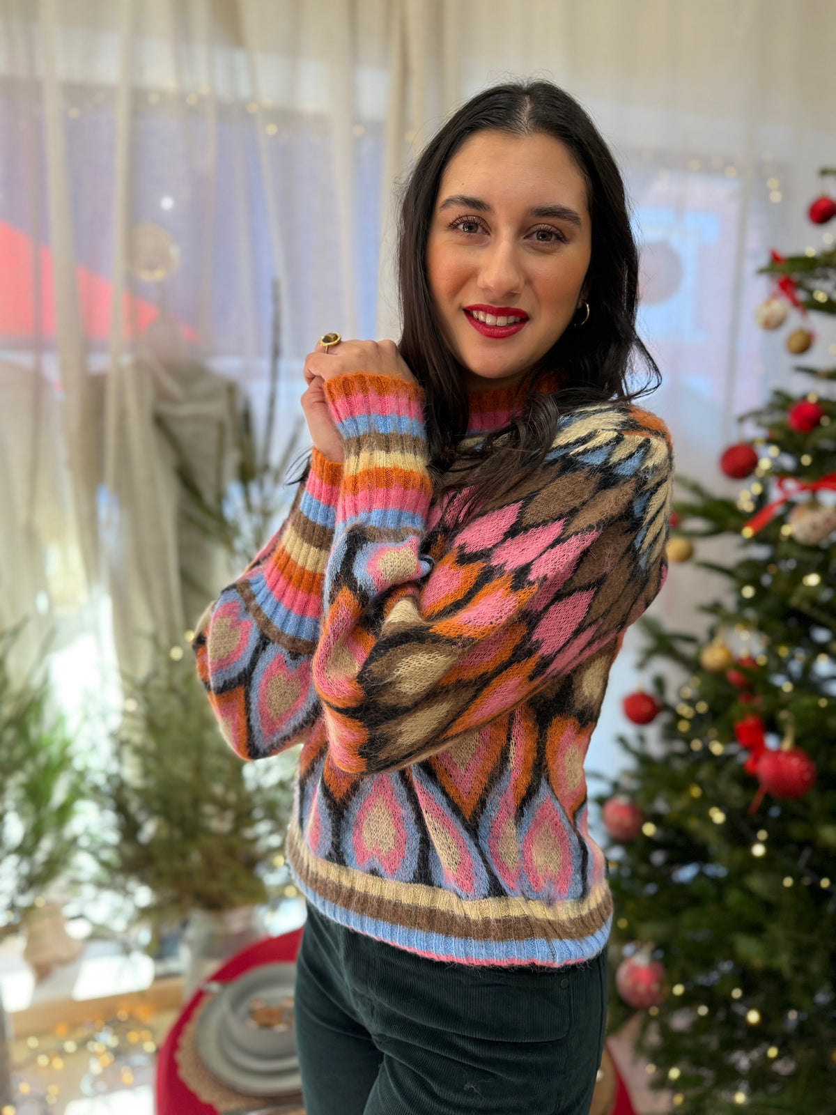 Pull motifs fushia - Hillis