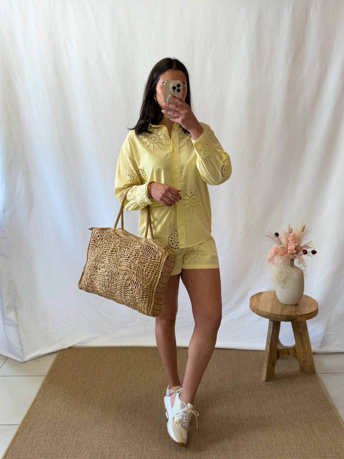 Short broderie jaune - Selia