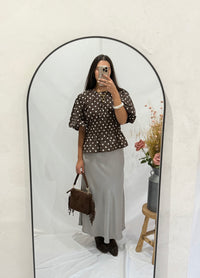 Blouse à pois choco - Manon