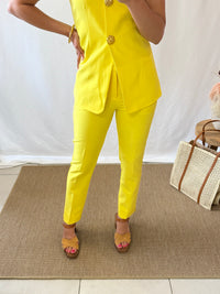 Pantalon cigarette jaune - Aurel