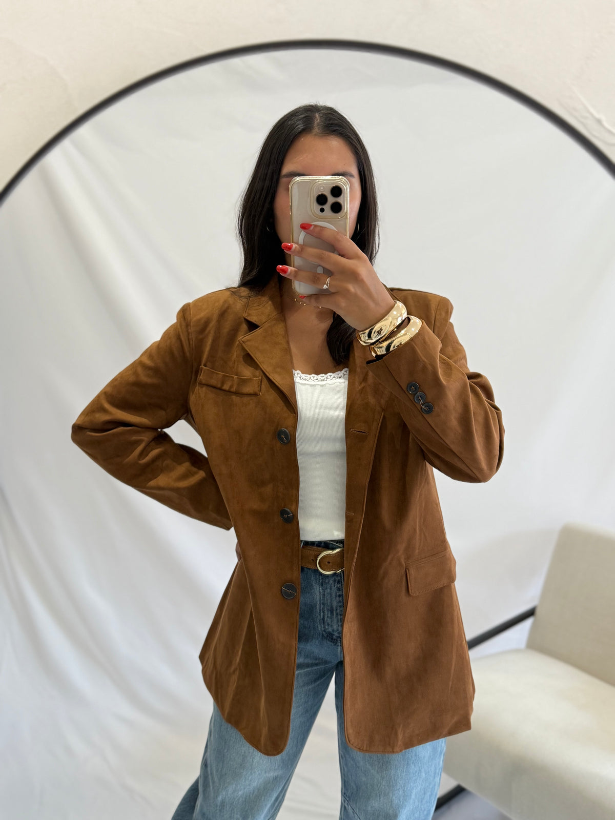 Blazer suédine - Brown
