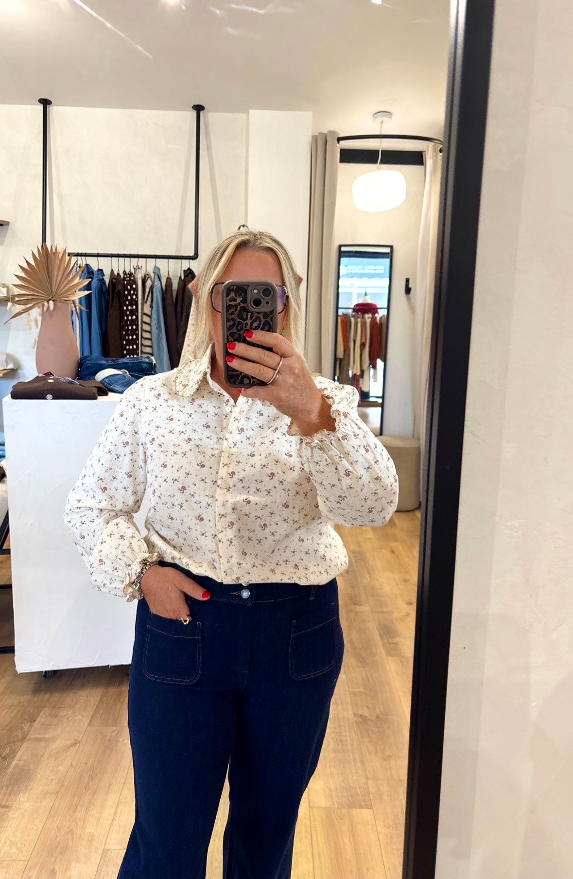 Blouse motifs marron GT - Orla