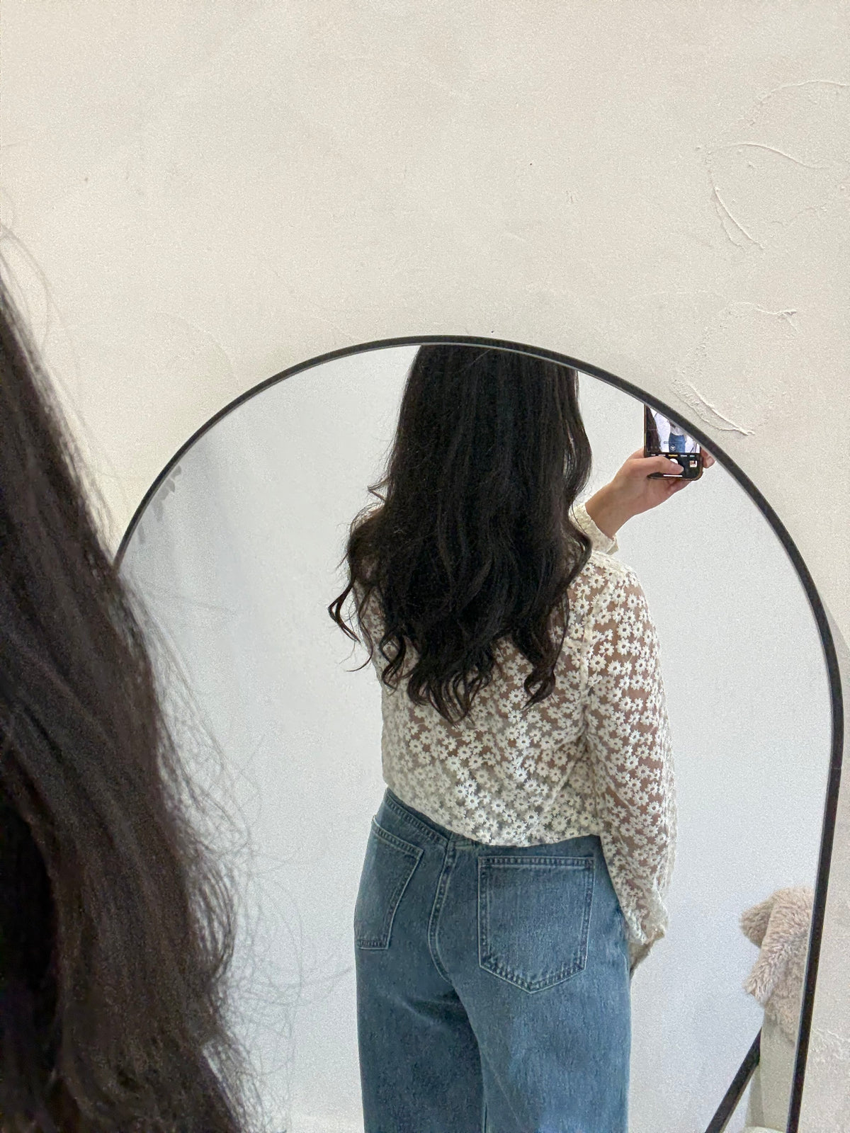 Blouse dentelle beige - Léo